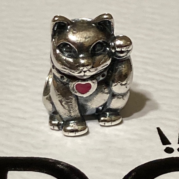 Pandora Jewelry Authentic Pandora Sterling Silver Lucky Cat Charm With Box Poshmark